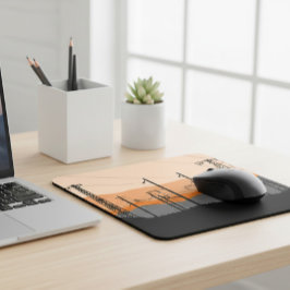 Industrial Sunset Power Lines Mousepad