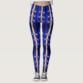 Industrial Urban Royal Blue Abstract Design Leggings (Vorderseite)