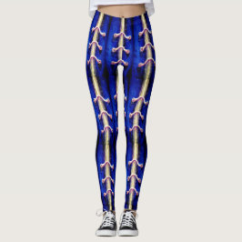 Industrial Urban Royal Blue Abstract Design Leggings