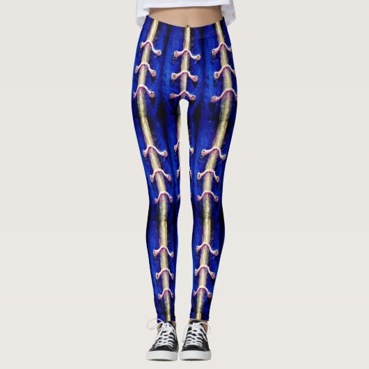Industrial Urban Royal Blue Abstract Design Leggings (Vorderseite)