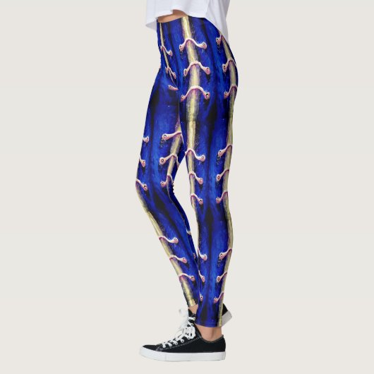 Industrial Urban Royal Blue Abstract Design Leggings (Links)