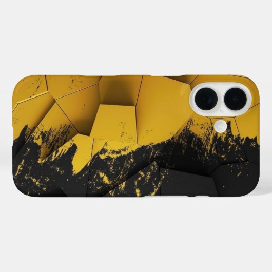 Industrial Yellow & Black Distressed Hexagon Phone Case-Mate iPhone Hülle (Rückseite (Horizontal))