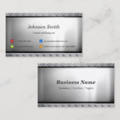 Industrie-Designer - Stilvolles Platinum-Look Visitenkarte (Vorne/Hinten)