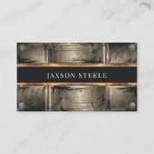 Industrie für Schwarz und Kupfer Visitenkarte (Vorderseite)