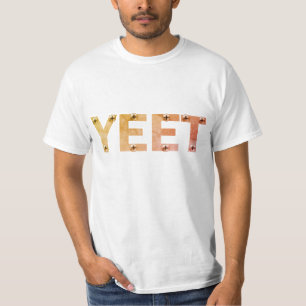 Industrie-Grau YEET Typografie T-Shirt