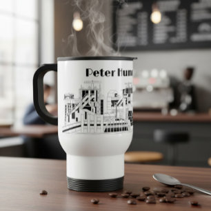 Industrie-Metallurgie-Kombinat-Silhouette Kaffeetasse