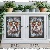 Industrie-Retro-Steampunk-Bulldog-EF2R-Decoupage Seidenpapier