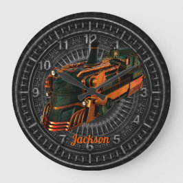 Industrie Steampunk Steam Train Große Wanduhr