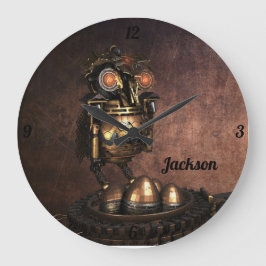 Industrie-Steamschüssel und Eier Große Uhr