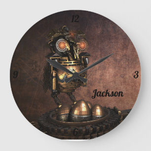 Industrie-Steamschüssel und Eier Große Uhr