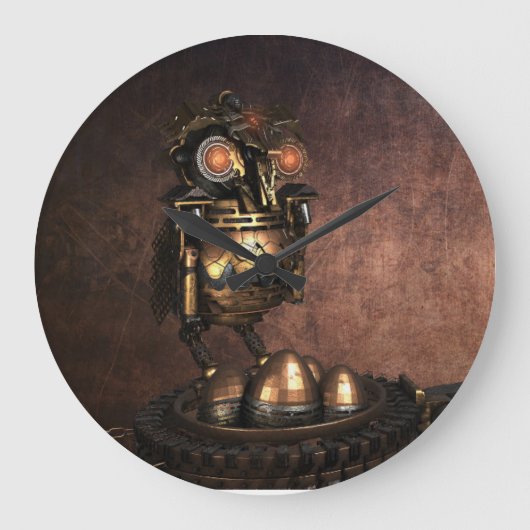 Industrie-Steamschüssel und Eier Große Wanduhr (Vorderseite)