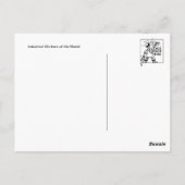 Industriearbeiter der Weltpostkarte Postkarte (Rückseite)