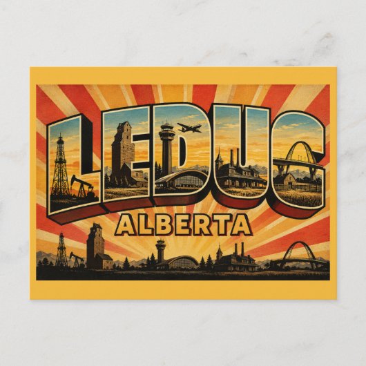 Industriebasis Leduc Alberta Postkarte (Vorderseite)