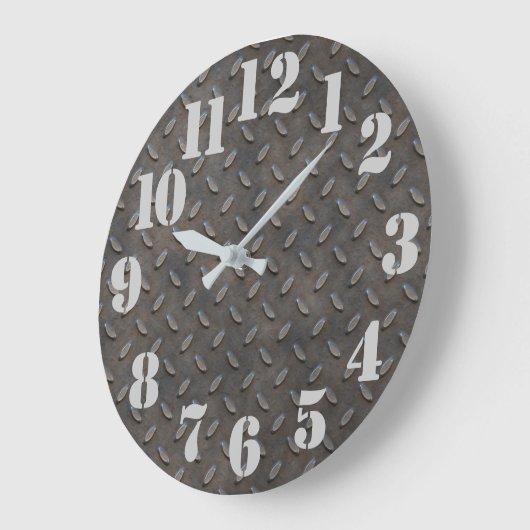 Industriebau für Diamantplatten Große Wanduhr (Winkel)