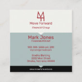 Industrieblockblock Quadratische Visitenkarte (Rückseite)