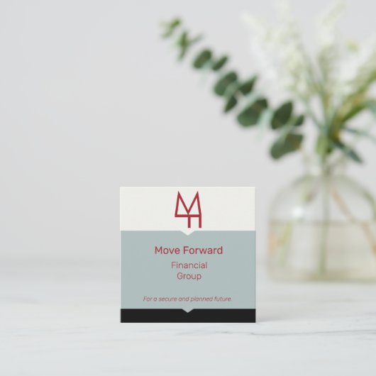 Industrieblockblock Quadratische Visitenkarte (Stehend Vorderseite)