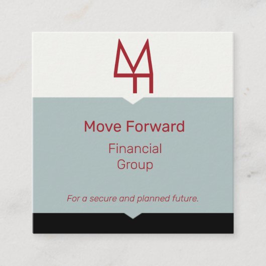 Industrieblockblock Quadratische Visitenkarte (Vorderseite)