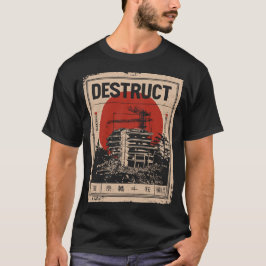 Industriedekor-Entwurf für städtische Abbauarbeite T-Shirt