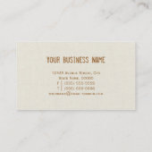 Industriedesigner - Burlap-Blumenkranz Visitenkarte (Rückseite)