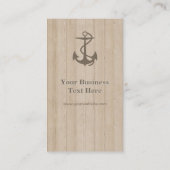 Industriedesigner - Nautical Anchor Holz Visitenkarte (Rückseite)