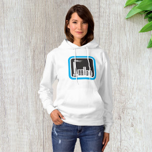Industriefabrik-Symbol mit Schornsteinen Hoodie