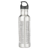 Industriegitter Schwarz und Weiß Moderne Minimalis Edelstahlflasche (Rückseite)