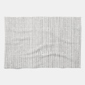 Industriegitter Schwarz und Weiß Moderne Minimalis Geschirrtuch (Horizontal)