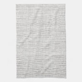 Industriegitter Schwarz und Weiß Moderne Minimalis Geschirrtuch (Vertikal)