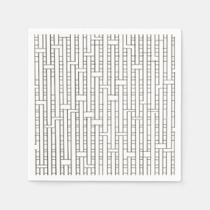 Industriegitter Schwarz und Weiß Moderne Minimalis Serviette