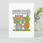 Industrieingenieure sind wie Ananas. Feiertagskarte (Stehend Vorderseite)