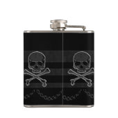 Industrieketten Skulls Cyber Goth Flask Flachmann (Rückseite)