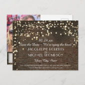 Industrielager Urban Brick String Lights Ankündigungspostkarte (Vorne/Hinten)