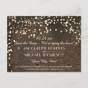 Industrielager Urban Brick String Lights Ankündigungspostkarte