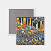 Industrielandschaft Magnet (Vorderseite/Rückseite)