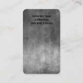 Industriell-Blick Chiropraktik-Logo-Visitenkarten Visitenkarte (Rückseite)