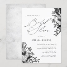 Industriell-chic Florale Kalligrafie Brautparty