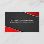 industriell | Metallisch | Shiny | Einfache Minima Visitenkarte (Rückseite)