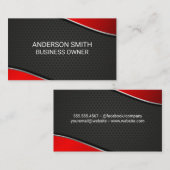 industriell | Metallisch | Shiny | Einfache Minima Visitenkarte (Vorne/Hinten)