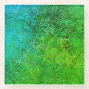 Industriell Rustikale Rost-Inspirierte Kunst Innen Glasuntersetzer