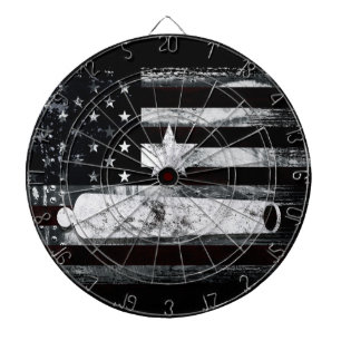Industrielle amerikanische Flagge Stern und Kanone Dartscheibe