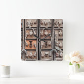 Industrielle Ausrüstung im stillgelegten Bergwerk  Quadratische Wanduhr (Zuhause)