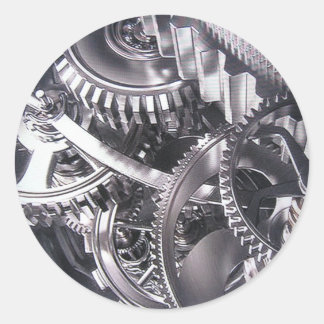 Industrielle Bewegung. Runder Aufkleber