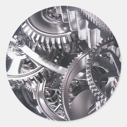 Industrielle Bewegung. Runder Aufkleber (Vorderseite)