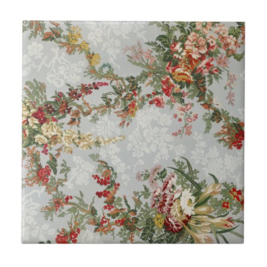 Industrielle Blumenkunst des 19. Jahrhunderts Fliese (Vorderseite)