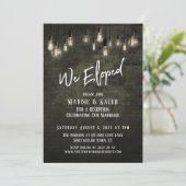 Industrielle Brille mit Edison Lights - Wir haben  Einladung (Stehend Vorderseite)