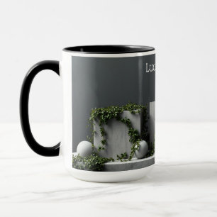 Industrielle brutalistische Botanik-Beton-Kunst Tasse