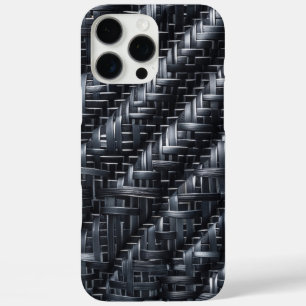 Industrielle Carbon-Faser: 3D-Muster texturiert iPhone 16 Pro Max Hülle