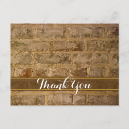 Industrielle Chic Bricks Vielen Dank Postkarte