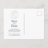 Industrielle Chic-Hochzeit rettet das Datum Postkarte (Rückseite)