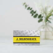 Industrielle Diamantplatte und Stahl Visitenkarte (Stehend Vorderseite)